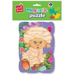 Магнітні пазли Vladi toys Малюк зможе Вівця А5 12 елементів VT3301-02  - мініатюра 2