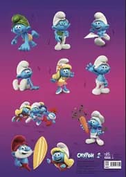 Смурфи. Набір наліпок. Стікер-пак. Непосидючі