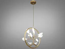 Шедевральная, грациозная, захватывающая люстра "Светлячок", 9 ламп, золотого к.