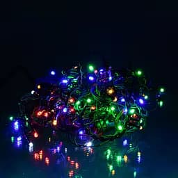 Новорічна гірлянда вулична Бахрома GarlandoPro 6 м 105 LED чорний провід мультиколор 6МBML