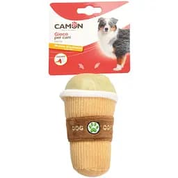 Игрушка для собак Camon кружка плюшевая с пищалкой 16 см (AH450)