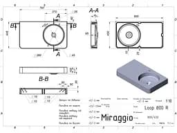 Умивальник LOOP 800 R Miraggio - мініатюра 2