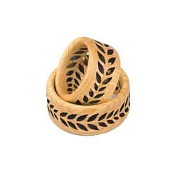 Деревянное кольцо для салфеток VANZA LEAF - диаметр 40 мм. 