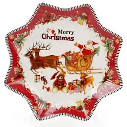 Тарелка BonaDi фарфоровая С Рождеством! Ø20.5 см kuh0009317