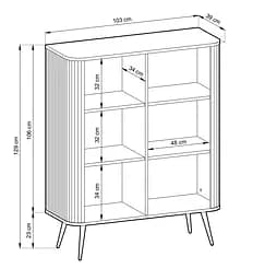 Комод Perfect Home Зова / Zova 2-дверний з золотими ніжками K103 Кашемір (PFH-091284) - мініатюра 3