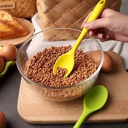 Силіконова ложка кухонна нейлонова термостійка 20.5 см, Kitchen Master Червоний 87412 - мініатюра 5