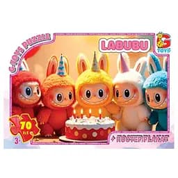 Дитячий пазл "Сердиті Лабубу" G-Toys LAB43 постер, 70 елементів