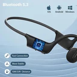Спортивні бездротові кісткові навушники ESON X2 з Bluetooth 5.3, шумоподавленням та IPX5 чорні - мініатюра 4