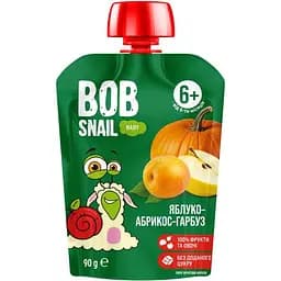 Пюре Bob Snail Яблуко–Абрикос–Гарбуз гомогенізоване 90 г