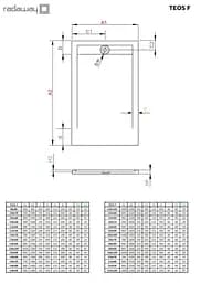 Душовий піддон Radaway Teos F 140x80 HTF14080-04 - мініатюра 2