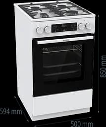 Плита комбінована Gorenje GKS5C73WF (FM514D-FPD4B) (7085842) - мініатюра 5