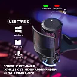 Мікрофон Fifine Black конденсаторний USB (TAM6) - мініатюра 8