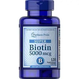 Біотин Puritan's Pride Biotin 5000 mcg 120 капсул