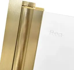 Шторка для ванни Rea Agat-2 80 brushed gold складана REA-W2500, Універсальна, прозорий, золотий - мініатюра 5