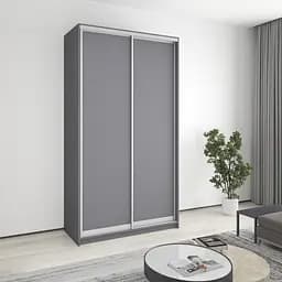 Шкаф-купе двухдверный MebelStar Стандарт AL 2ДСП 130x60x240 см Антрацит (MBS-3612)