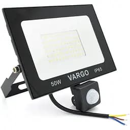Прожектор LED з датчиком руху Vg-50W, IP65, 6500K, 2700Лм. Box
