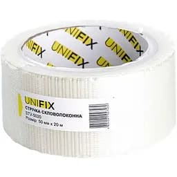Стрічка малярна клейка серпянка для швів скловолоконна Unifix 50 мм x 20 м