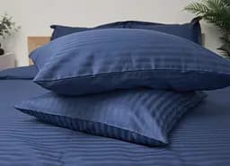 Набір наволочок Moon&Star Satin Stripe Delfi Blue 50х70 см 2 шт - мініатюра 4