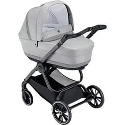 Універсальна коляска 2 в 1 CAM Techno Milano рама чорний карбон, сіра (805T/V98/978/555K)