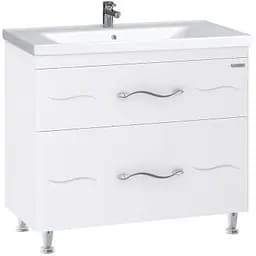 Тумба підлогова Sanwerk Миндаль 100 Білий з умивальником Сава (MV0000911) Білий