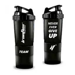 Шейкер IronFlex Spider Bottle 500 мл Never Ever Give Up, Black