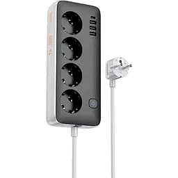 Мережевий фільтр Hoco AC21 Sunlight Black [128370]