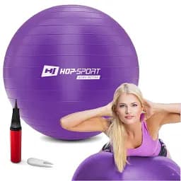 Фітбол Hop-Sport 65см фіолетовий + насос 2020 - мініатюра 7