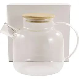 Заварочный чайник стеклянный Interos с бамбуковой крышкой 1.5 л (000033774)