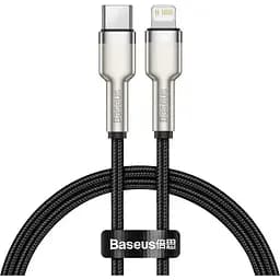 Кабель Baseus Cafule Series Metal Cable Type-C to iP PD 20W 0.25m black (CATLJK-01)