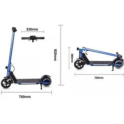 Дитячий Електросамокат E-Scooter ES3 LED + амортизатор Синій - мініатюра 7