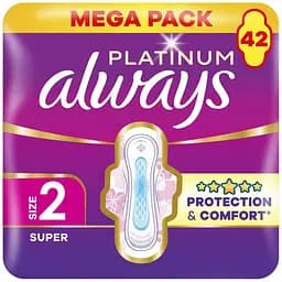 Гігієнічні прокладки Always Platinum Super Розмір 2 42 шт. (8700216784443)