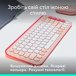 Клавіатура Logitech POP Icon Keys Bluetooth UA Rose (920-013073) [120870] - мініатюра 7