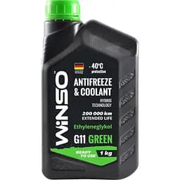 Антифриз Winso Antifreeze & Coolant Green -40°C зелений G11, 1 кг (880960)