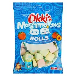 Маршмеллоу Okki Marshmallows Rolls со вкусом персика 140 г