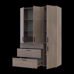 Шафа для одягу Doros Торн Кремона Канноло 3 ДСП/3Ш (полиці) 135х51.6х200 (44900478) - мініатюра 3