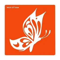 Трафарет для био-тату Бабочка Fresh Tattoo b015*15см, размер 15х15см