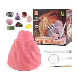 Розкопки JM 908 щітка, лупа, долото, мінерали, в коробці (6985390050832)