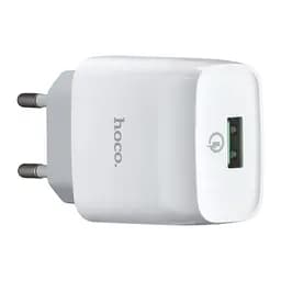 Мережевий зарядний пристрій Hoco C72Q Glorious single port QC3.0 charger ( EU ) Білий