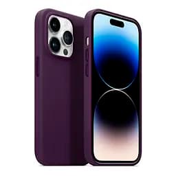 Кожаный чехол-панель для Apple iPhone 13 Pro, FAKE Leather Case, фиолетовый, искусственная кожа, премиум, противоударный, защита всего корпуса, с мягкой подкладкой, поддержка MagSafe и беспроводной зарядки, ArmorStandart (ARM61375) - мініатюра 3