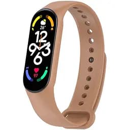 Силиконовый ремешок для Xiaomi Mi Band 7/6/5 Коричневый / Light Brown