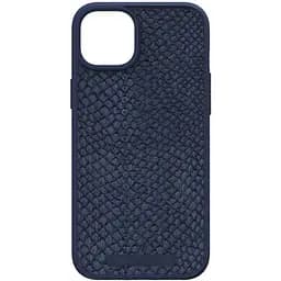 Чохол-накладка Njord Salmon Leather MagSafe Case Blue для iPhone 15 Plus (NA52SL01) - мініатюра 4