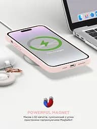 Силиконовый чехол с MagSafe для Apple iPhone 15, ICON2 MagCase, розовый, противоударный, панель с мягкой подкладкой, защита всего корпуса, поддержка беспроводной зарядки, совместим с защитными стеклами и пленками, ArmorStandart (ARM72733) - мініатюра 9