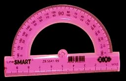 Транспортир 100 мм, тонированный, SMART Line ZB.5641-99 ZiBi (4823078930255) Розовый