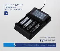 Зарядний пристрій для акумуляторів L4 Keeppower LCD USB + блок живлення - мініатюра 3