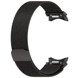 Браслет Milanese Button для Samsung Galaxy Watch 4 - чорний ширина кріплення 20мм металевий Watchbands (W42-6WB75704652) - мініатюра 3