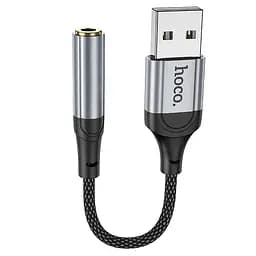 Переходник Hoco LS36 Fresh USB to 3,5 AUX Черный