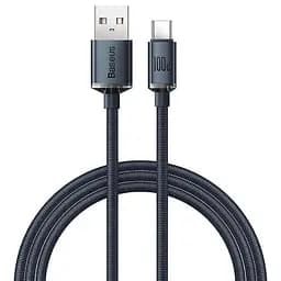 Кабель Baseus Crystal Shine Series Fast Charging Data Cable USB to Type-C 100W 1.2m CAJY000401 Black