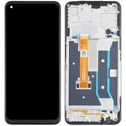 Дисплей Oppo A73 5G чорний, оригінал PRC, з рамкою