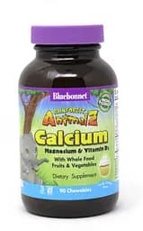 Вітаміни та мінерали Bluebonnet Nutrition Rainforest Animalz Calcium Magnesium Vitamin D3, 90 жувальних таблеток