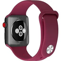Ремінець Uwatch Silicone Strap for Apple Watch 38/40 mm Rose Red - мініатюра 2